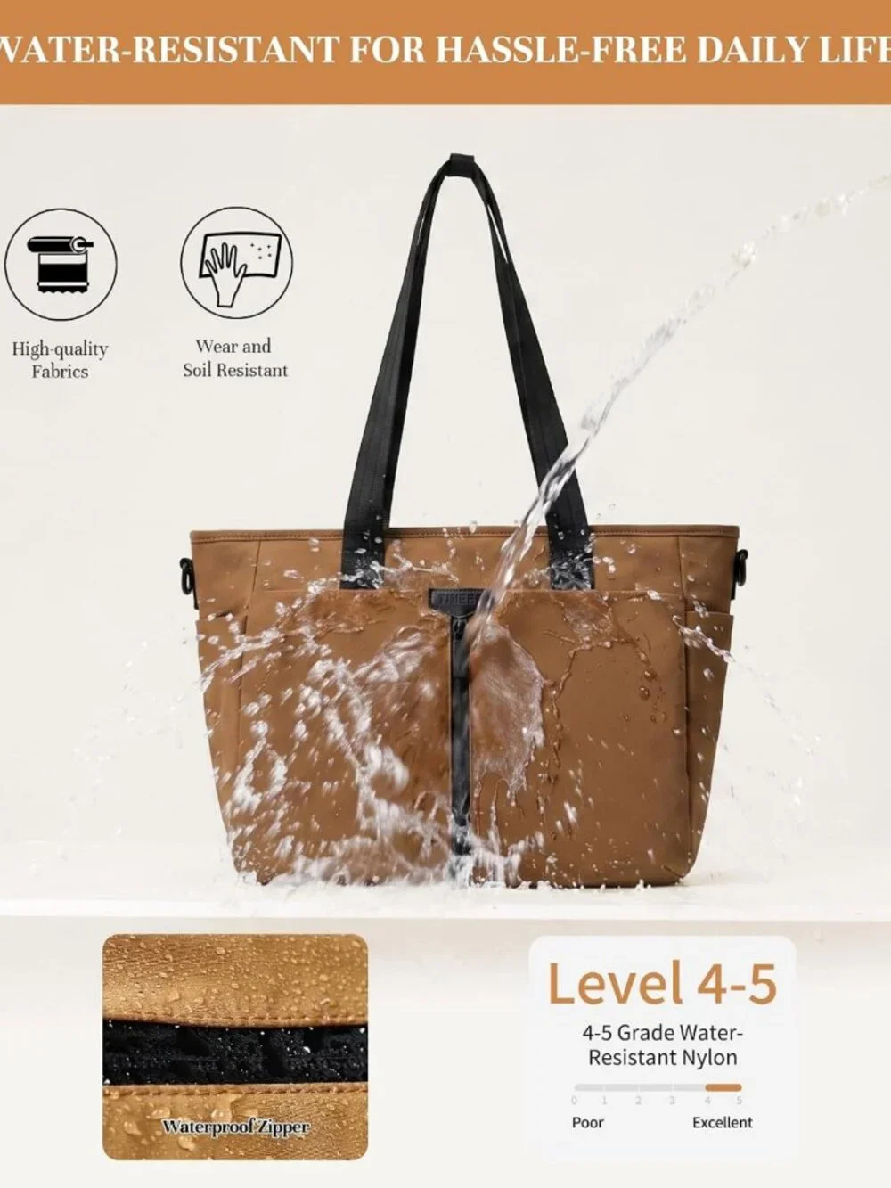 Stylish Water-Resistant Laptop Tote Bag for Women - Perfect Work & Travel Purse